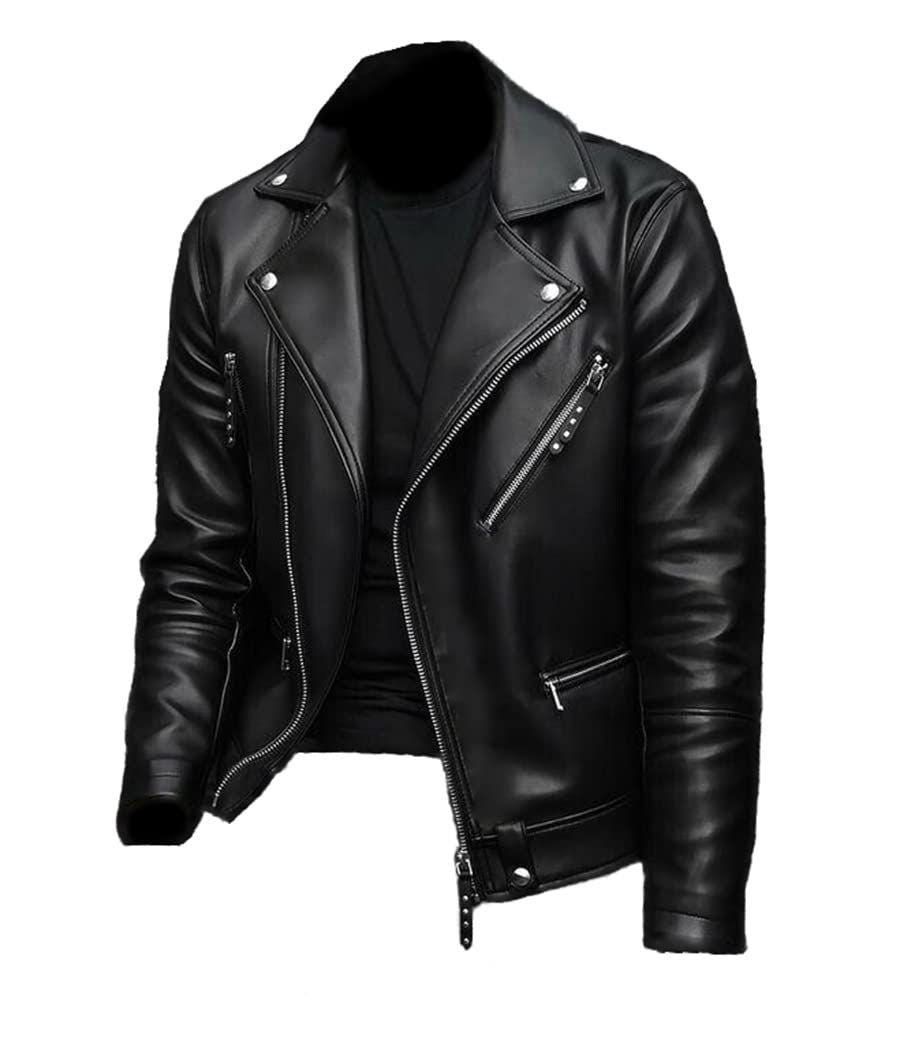 Pure Leather Jacket with Shining stuff